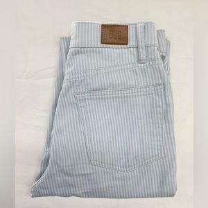 BDG Slim Straight High Rise Striped Denim Jeans
Like New / Sz 24 / 100% Cotton